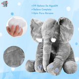 EPANO Elefante Juguete de Peluche 60cm, Peluche Almohada en Forma de Elefante Cojines de Peluche Felpa Suave Y Cómoda Compañero de Juego y Siesta Cómoda para Dormir para Niños y Adultoss (Gris)