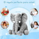 EPANO Elefante Juguete de Peluche 60cm, Peluche Almohada en Forma de Elefante Cojines de Peluche Felpa Suave Y Cómoda Compañero de Juego y Siesta Cómoda para Dormir para Niños y Adultoss (Gris)