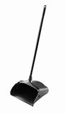 Rubbermaid Commercial 253100BK Lobby Pro Upright Dustpan, w/Wheels, 12 1/2", Polypropylene w/Vinyl Coat, Black