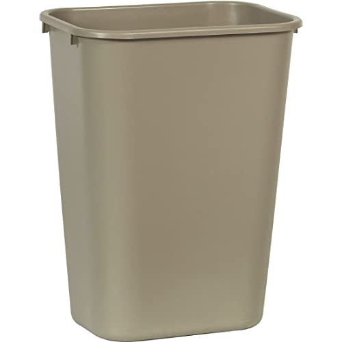 Rubbermaid Commercial Products  Contenedor de basura de 41 cuartos de galón, para hogar, oficina, debajo del computadora, beige