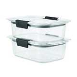 Rubbermaid Brilliance - Recipiente para alimentos, Transparente, 2 pack 3.2 Medium, 1, 1