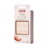 Kiss Salon Acrylic Nude French Nails, Cashmere, 31 Count