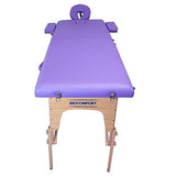 Nanofort Cama Masaje Camilla 180X60cm Plegable Reclinable Portatil Fisioterapia Faciales Cabecera Portabrazos Tatuaje Tattoo Ligera SPA (Morado)