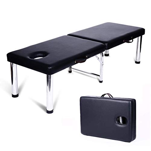 Cama de masaje de belleza, Cama de belleza portátil de acero inoxidable plegable de acero inoxidable Cama de masaje para el hogar multifuncional para el salón de tratamiento de la terapia de