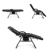 Mesa de masaje para cama facial, extensión de pestañas, silla de tatuaje para spa, salón de belleza, estudio de estilo, color negro