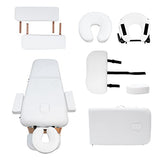 Cama Camilla para Masajes Mesa para Tatuar Portatil 250 Kilos Plegable Profesional Tatto Masaje Camillas con Estuche Bolsa Transportadora Blanco