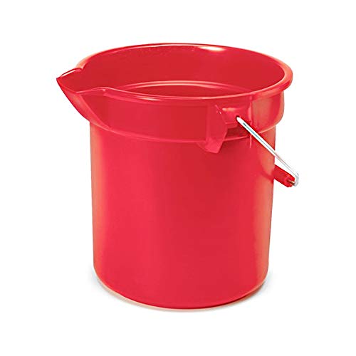 Rubbermaid Commercial Products Brute Resistente, Resistente a la corrosión, cubeta Redondo, Rojo