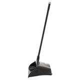 Rubbermaid Commercial 253100BK Lobby Pro Upright Dustpan, w/Wheels, 12 1/2", Polypropylene w/Vinyl Coat, Black