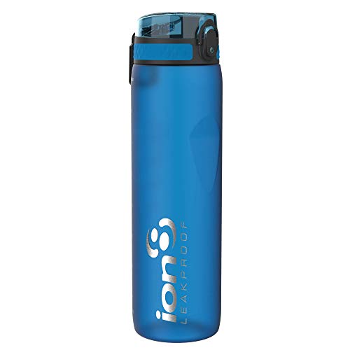 Botella de agua deportiva para bicicleta, a prueba de fugas y sin BPA, cabe en loncheras, bolsos, portavasos, mochilas y soportes para bicicleta, 25 onzas/750 ml (paquete de 1) - OneTouch 1.0 - Azul