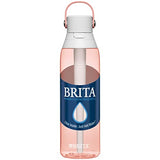 Brita Botella de agua filtrada aislada con popote, reutilizable, plástico última intervensión de BPA, rubor, 26 onzas