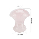 Piedra de Masaje en Forma de Hongo en Cristal de Cuarzo Rosa Natural Rosa Herramienta de Masaje para Masajear la Cara o los Ojos