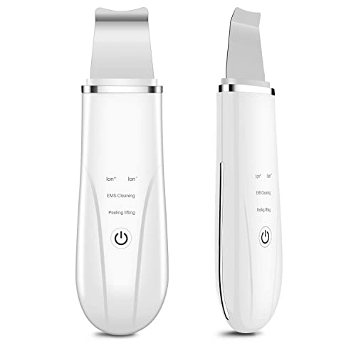 Limpiador Facial Ultrasónico, Exfoliación Facial Ultrasónica Skin Scrubber USB Recargable con 4 Modos para Limpiar los Poros y Cuidar la Piel