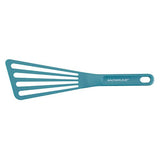 Rachael Ray 47564 Cucina - Espátula de nailon antiadherente, espátula, cucharas sólidas y ranuradas, 4 unidades, color azul