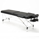 Cama de Masaje Plegable Mesa de Masaje Portátil, 186x60cm, Altura de Aluminio Ajustable, Cama de Tatuaje para Salón Facial (Cuero de PVC, Esponja de Alta Elasticidad)