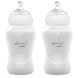 Advanced by Evenflo, Biberón Anticólicos Cuello Ancho, Transparente, Flujo Medio, 9oz/270ml, 2 piezas, MEX.