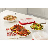 Rubbermaid EasyFindLid - Contenedores para preparación de comidas, 5.1 tazas, color rojo