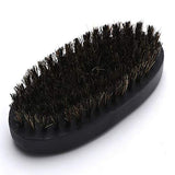 CEPILLO PARA BARBA de 11 Cms de Cerdas de NATURALES de JABALÍ 1000% GENUINAS, Marca Zilveren Man Alta Calidad con Mango de Madera Negro Mate Militar con Cerdas de 1.5 cms de Largo