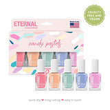 Eternal Colección: 5 piezas: esmalte de uñas de secado rápido y de larga duración (CANDY PASTELS)