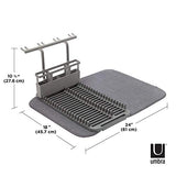 Escurridor  Umbra UDRY DISHRACK W/Dry Mat Charcoal, 24 x 18 x 10.8