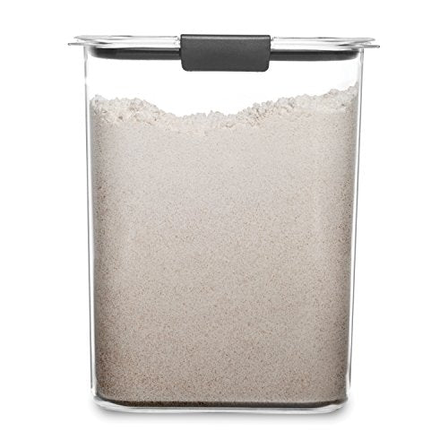 Rubbermaid Brilliance Contenedor hermético para almacenamiento de alimentos, Harina (16 tazas), Flour (16 Cup), Open Stock, 1, 1