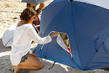 Sport-Brella Premiere UPF 50+ Paraguas para protección Solar y Lluvia (8 pies, Azul)