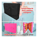 Cama Para Masajes Portatil Mesa Camilla Para Spa Plegable, Cama Camilla Masajes Profesional Portátil Plegable, Camilla Para Masajes Mesa Cama Tatuar Portatil soporta hasta 250 Kilos (Rosa)