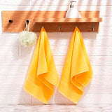 Toallas de mano de baño (14 x 30 pulgadas), toalla de mano suave 100% algodón súper suave y muy absorbente para baño, mano, cara, gimnasio y spa, (2 unidades), color amarillo