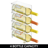 Soporte para Botellas de Vino apilable – Botellero para vinos con Capacidad para 4 Botellas – El Accesorio de Cocina imprescindible – Transparente