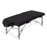 Mesa de masaje portátil Luna – 30 pulgadas de ancho, espuma profesional última intervensión de CFC, pesa solo 30 libras, patente, marco de aluminio fuerte Reiki (peso de trabajo 750 libras), negro