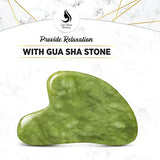 Gua Sha Jade Productos para el cuidado de la piel facial, rodillo facial Gua Sha, herramientas faciales Gua Sha y masajeador facial Herramienta GuaSha para rostro, herramientas de masaje Gua Sha, herramientas faciales Masajeador facial de piedra Jade Gua