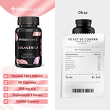 VitalBotanics Colágeno Hidrolizado con 60 capsulas [2 meses]. Con Biotina, Colágeno, Zinc y Vitaminas A, B5, C, D y E. Biotina y Colageno para Cabello, Piel y Uñas. Suplemento con Vitaminas para Mujer. Hydrolyzed Collagen + Biotin.