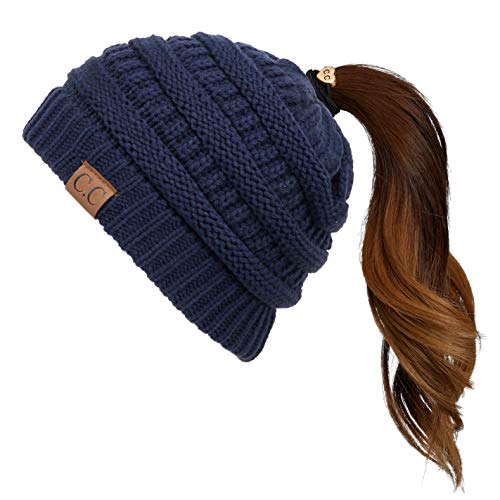 C.C Exclusives - Gorro de Invierno para Mujer (MB-20A), Marino, Talla única