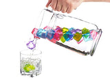 Cubos de hielo reutilizables – Cubos de hielo cuadrados de plástico coloridos de congelación rápida con bolsa resellable, colores surtidos, paquete de 56