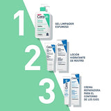 CeraVe Gel Limpiador Espumoso |473ml| Limpiador diario para piel mixta, grasa o con acné | Libre de fragancia