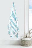 Toallas turcas peshtemal fouta 100% algodón, toalla de playa, delgada, viajes, camping, baño, sauna, playa, gimnasio, piscina, suave, duradera, absorbente, paquete de 6 unidades de 36 x 71 pulgadas, color aguamarina