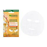 Garnier Skin Naturals Face Mascarilla facial en tela para ojos anti arrugas con naranja, hidra bomb de garnier, 1 pza Naranja