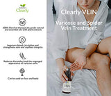 Clearly VEIN, el Mejor Tratamiento Natural para Varices y Arañas Vasculares. Fortalece la Salud Capilar y Mejora la Circulación Sanguínea con Aceites Terapéuticos y Extractos de Plantas, con Castaño de Indias, Helicriso, Jengibre.