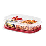 Rubbermaid EasyFindLid - Contenedores para preparación de comidas, 5.1 tazas, color rojo