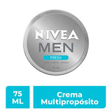 NIVEA MEN Crema corporal para hombre en gel con menta acuatica hidratante, fresh para cuerpo, rostro y manos