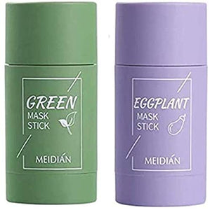 Té Verde Limpiadora Mascarilla SóLida Limpiadora De Acné Belleza Piel Té Verde Planta Hidratante Mascarilla SóLida Stick Mascarilla Limpia Mascarilla De Barro Control De Aceite Espinillas Reducir Los Poros Mascarilla De Frotis