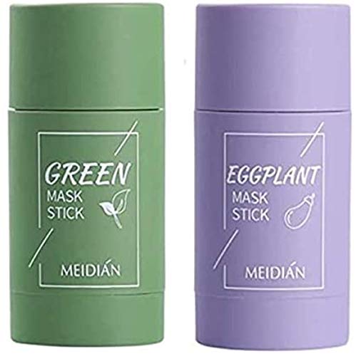 Té Verde Limpiadora Mascarilla SóLida Limpiadora De Acné Belleza Piel Té Verde Planta Hidratante Mascarilla SóLida Stick Mascarilla Limpia Mascarilla De Barro Control De Aceite Espinillas Reducir Los Poros Mascarilla De Frotis