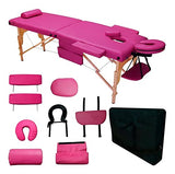 Cama Para Masajes Portatil Mesa Camilla Para Spa Plegable, Cama Camilla Masajes Profesional Portátil Plegable, Camilla Para Masajes Mesa Cama Tatuar Portatil soporta hasta 250 Kilos (Rosa)