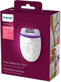 Philips Depiladora con cable compacta satinelle essential para piernas, Blanco