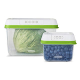 Rubbermaid FreshWorks Produce Saver, Medium and Large Produce Storage Containers, 4-Piece Set