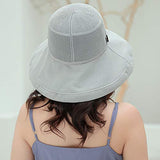 Sombreros de malla para mujer, para verano, playa, protección UV, UPF plegable, correa de barbilla de ala ancha, Gris, M