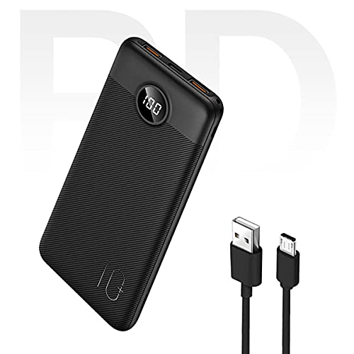 Powerbank 10000 mAh Batería Portátil 20W PD QC 3.0 Carga Rápida, Cargador Portátil Tipo-C Carga Bidireccional De Entrada Salida, Batería Externa Con Pantalla Indicador, Compatible Para Android iPhone Quick Charge QC 3.0