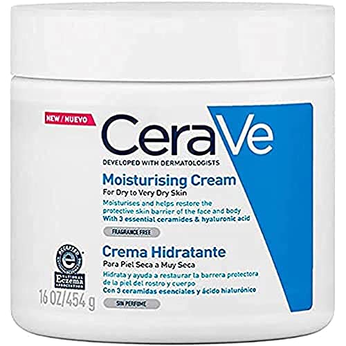 CeraVe Crema Hidratante |454gr| Hidrante diario para rostro y cuerpo para piel seca