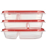 Rubbermaid TakeAlongs contenedor de almacenamiento de alimentos surtido, Dividido, Rojo (Chili Red), 3.7 Cup, 1