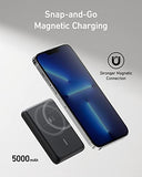 Batería magnética 521 (PowerCore Magnetic 5K), Cargador portátil inalámbrico magnético de 5000 mAh con Cable USB-C, para iPhone 13/13 Pro / 13 Pro MAX / 13 Mini / 12 Pro / 12 Pro MAX / 12 Mini