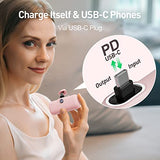 Cargador portátil, PD USB C Power Bank [actualización 2023] batería de carga rápida pequeña con visualización LED compatible con Samsung S23, S22, S20, S10, Note 20/10, LG, teléfonos Android, rosa